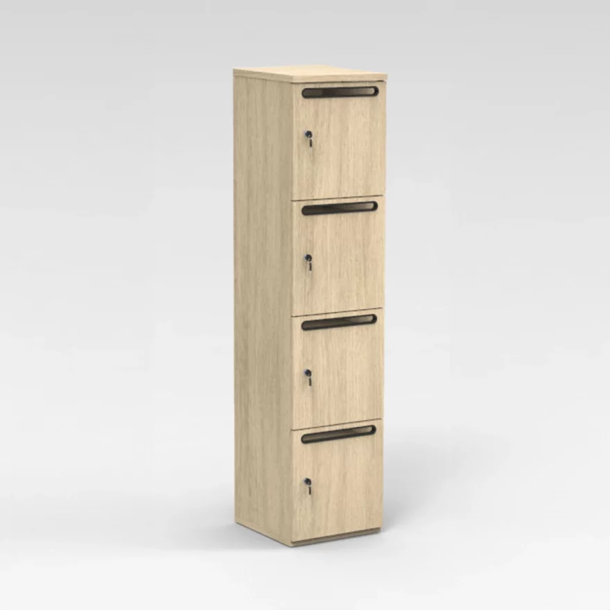 Colonne de 4 casiers boîte aux lettre avec fente pour le courrier