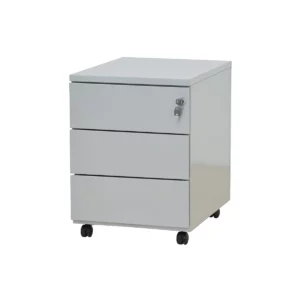 Caisson 3 tiroirs mobile Vinco aluminium