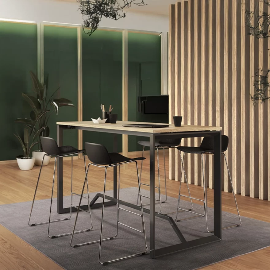 Table haute rectangulaire gamme STAR