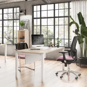 Bureau individuel gamme Tempo avec voile de fond