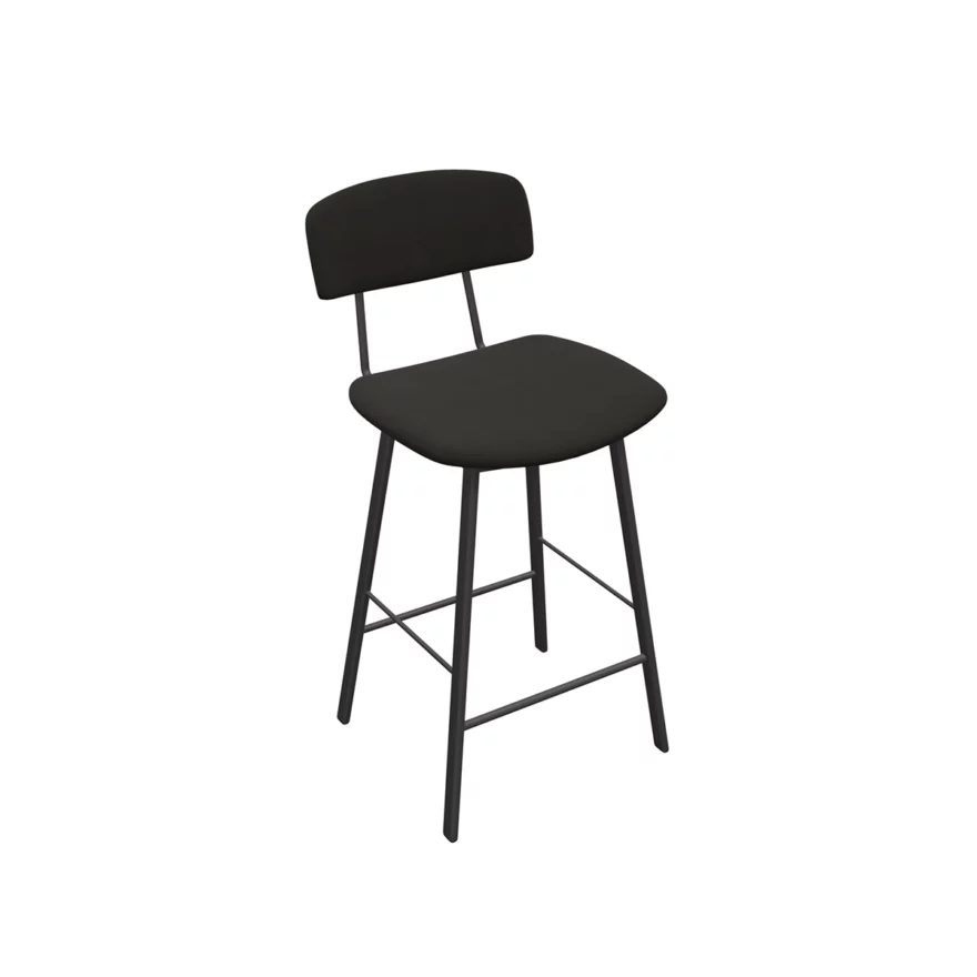 Tabouret Bar Amica tissu petite hauteur