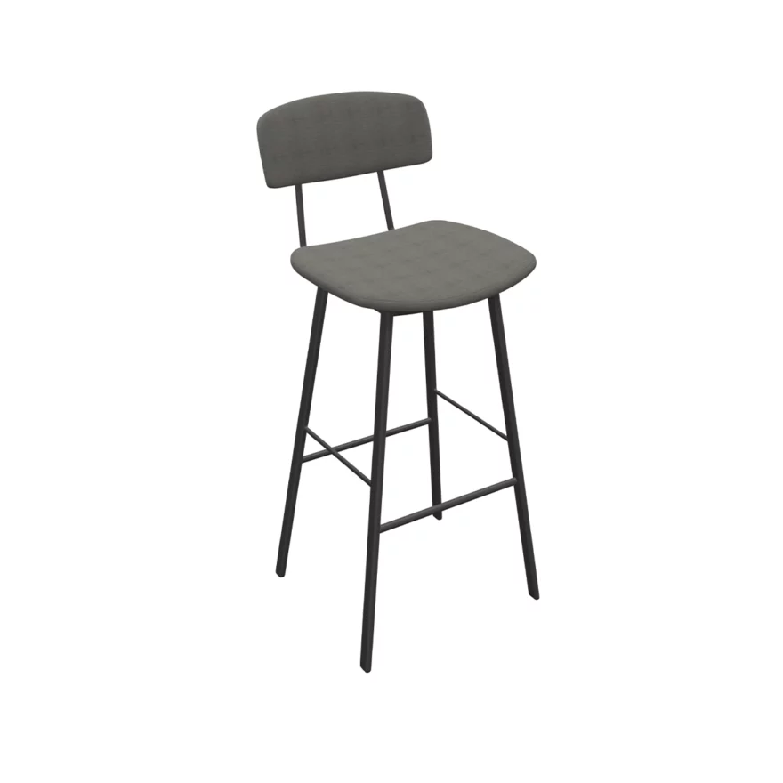 Tabouret Bar Amica grand modèle gris