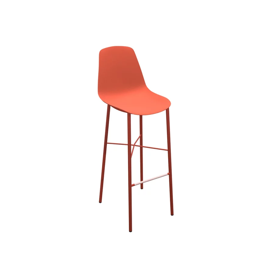 Tabouret haut bar Cloe rouge