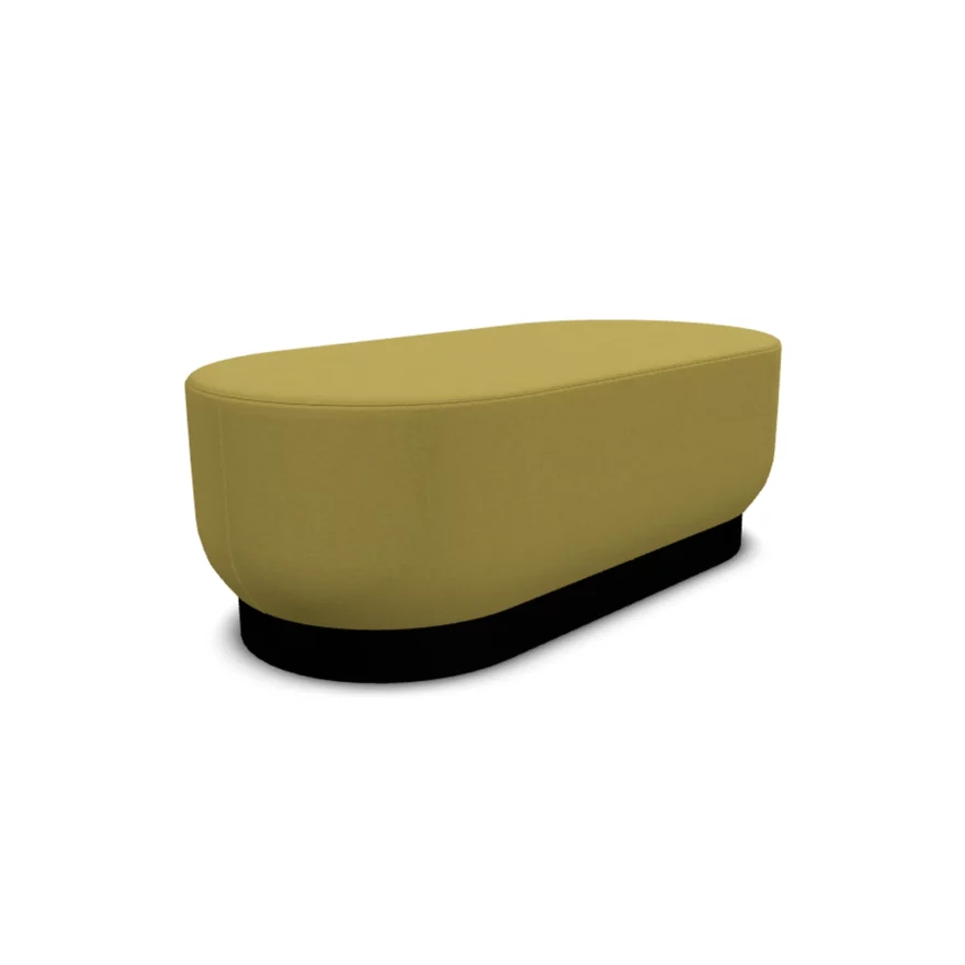 Pouf ovale Brisa moutarde