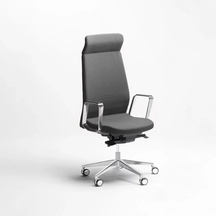 Fauteuil EDEN 02 tissu noir avec têtière