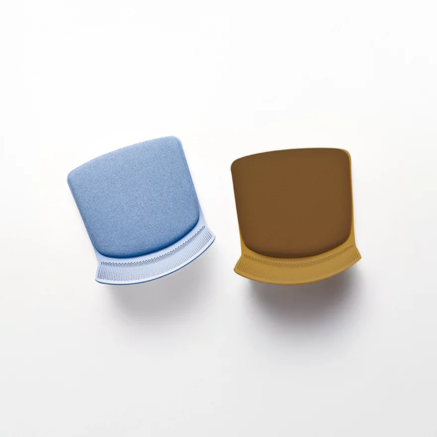 Chaises Glove Polypro et assise tissu