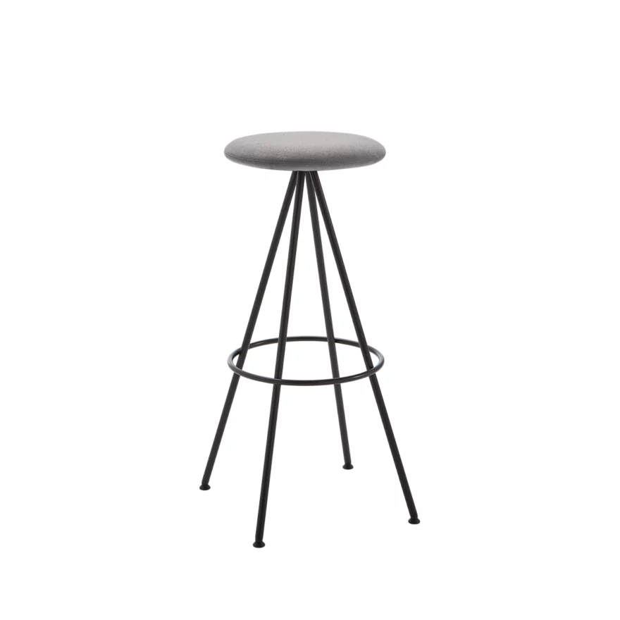 Tabouret Sun avec assise tissu rembourrée