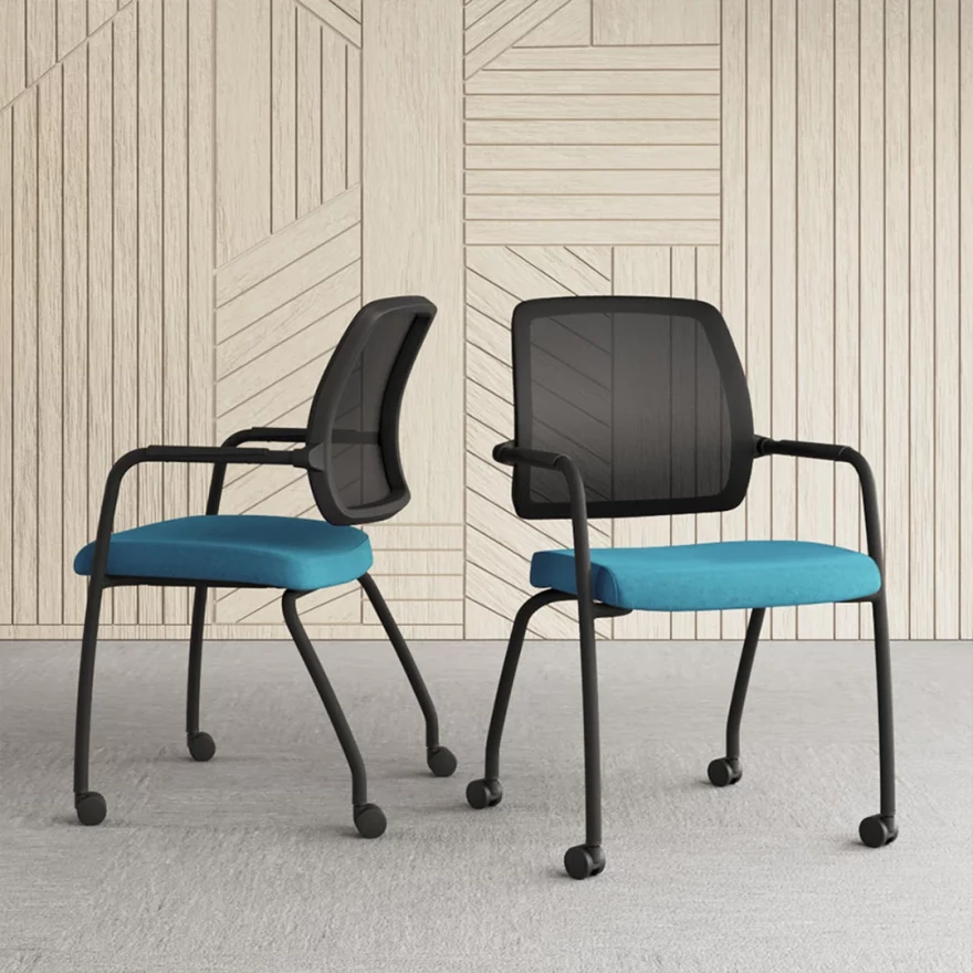 Chaise Fast sur roulettes avec dossier résille