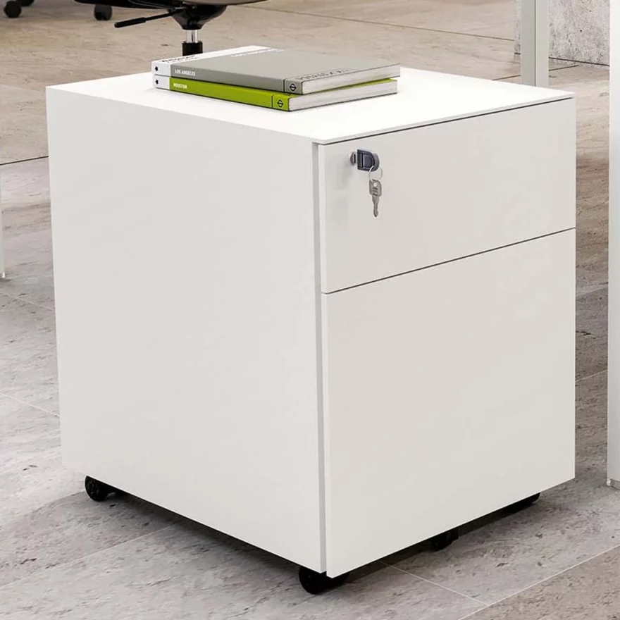 Caisson mobile mélaminé 2 tiroirs Alea