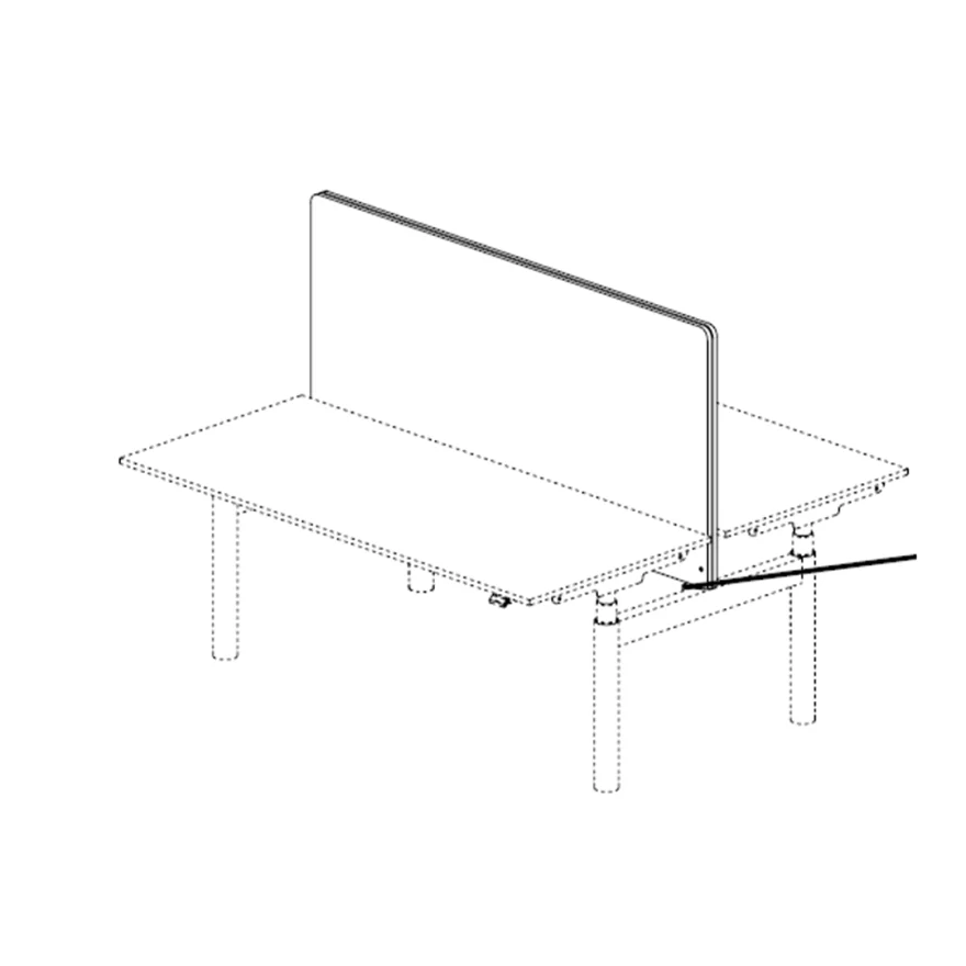 Séparateur frontal en tissu pour Bench 2 personnes Nuvola