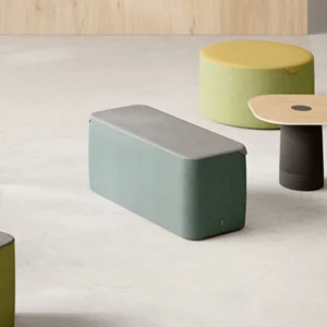 Pouf tapissé rectangulaire Ilun